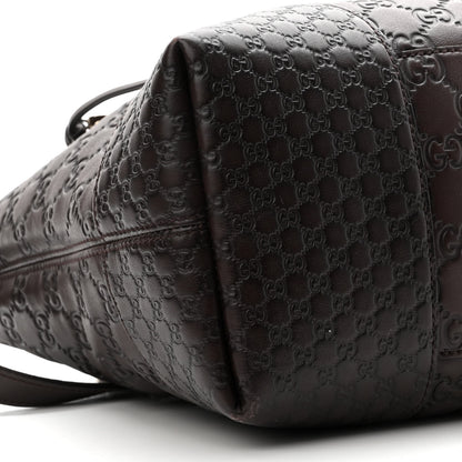 Gucci Guccissima Medium Bree Foldover Tote Chocolate 9 of 10
