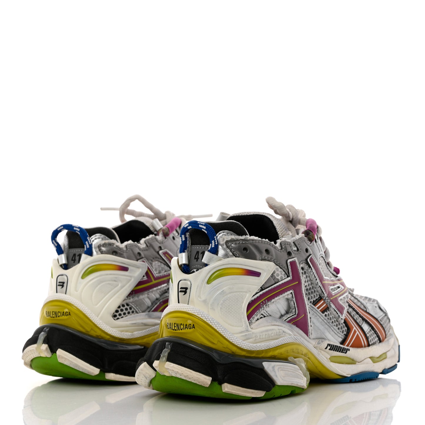Mesh Rubber Mens Runner Sneakers 41 Multicolor