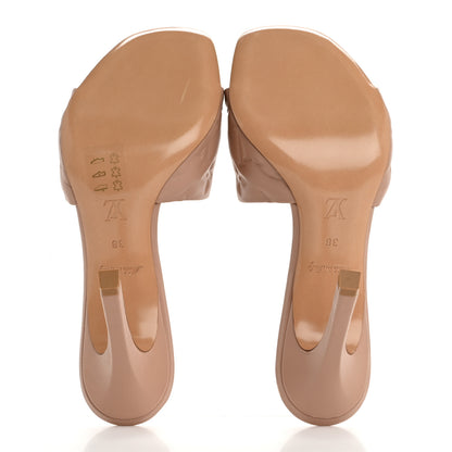 Louis Vuitton Lambskin Embossed Monogram Revival Mules 38 Beige 6 of 14