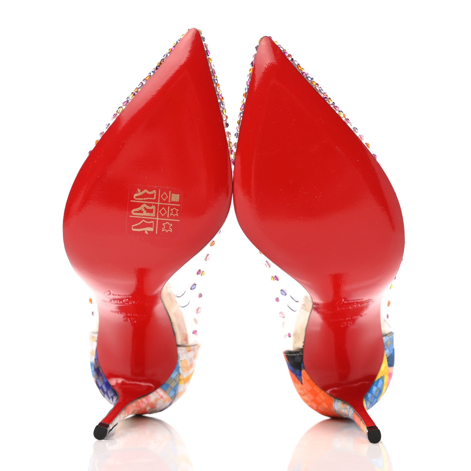 Christian Louboutin PVC Specchio Degrastrass 100 Pumps 35 Metallic Multicolor 5 of 8