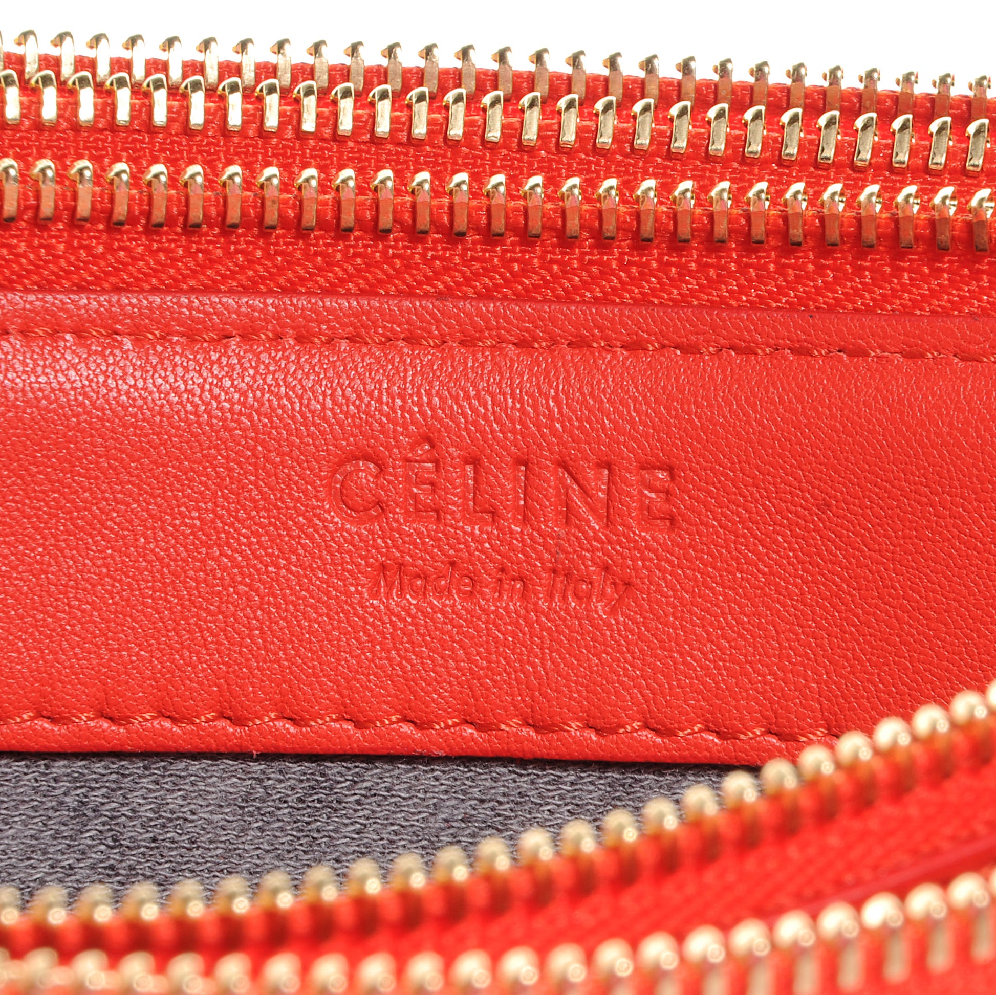 Celine Lambskin Large Trio Crossbody Bag Vermillion 6 of 8