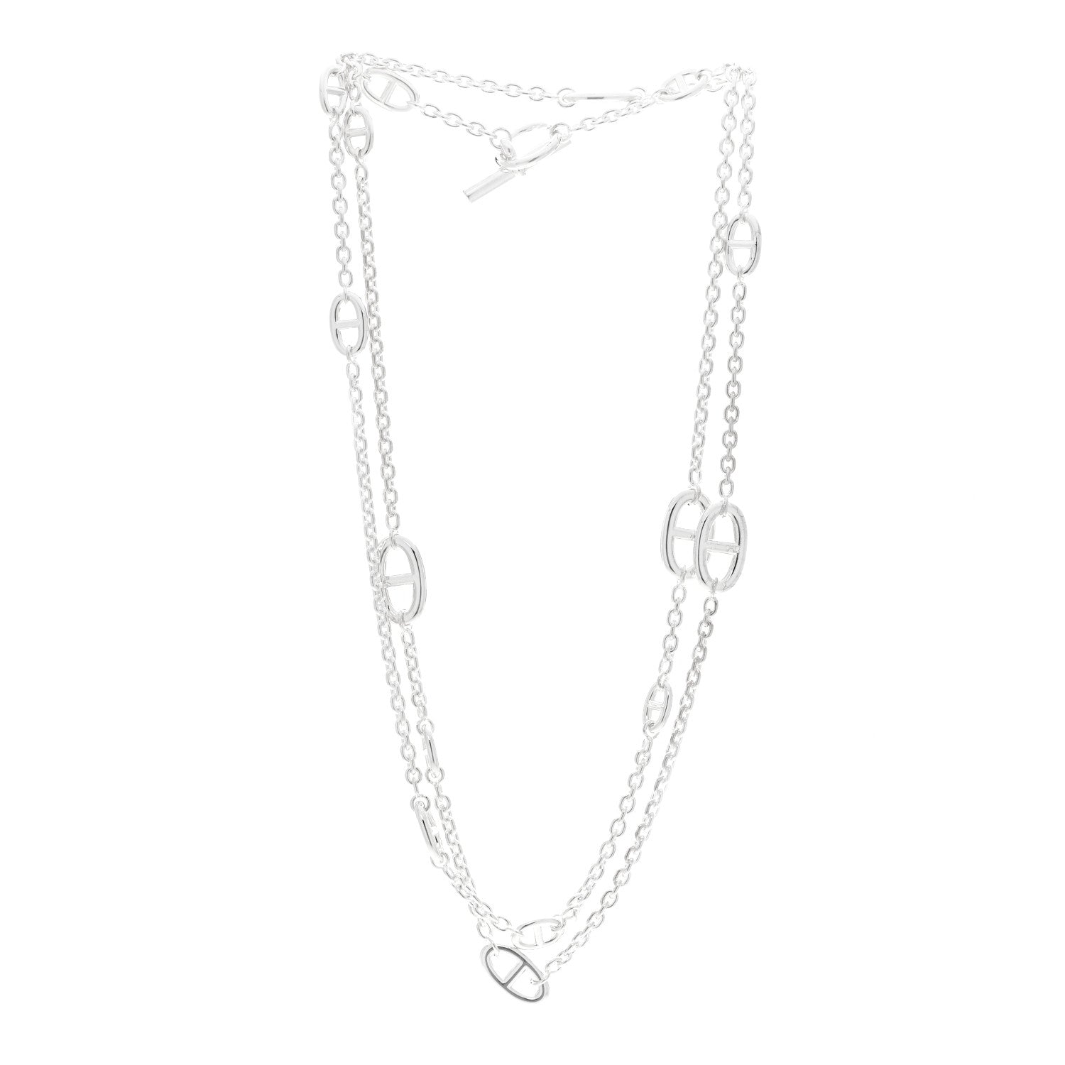 Hermes Sterling Silver Farandole Necklace 120 3 of 5