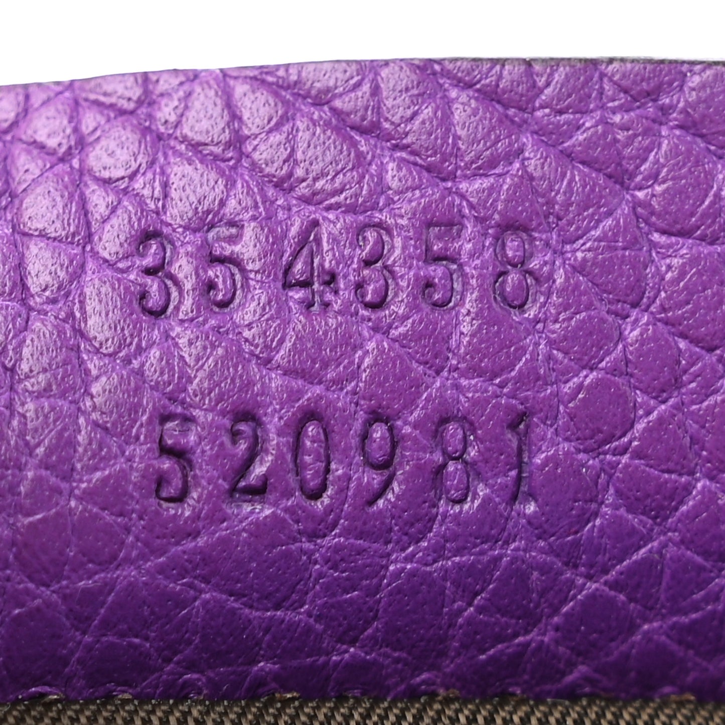 Pebbled Calfskin Soho Key Case Purple