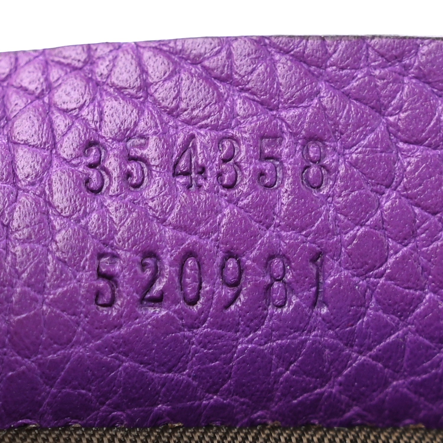Gucci Pebbled Calfskin Soho Key Case Purple 7 of 9