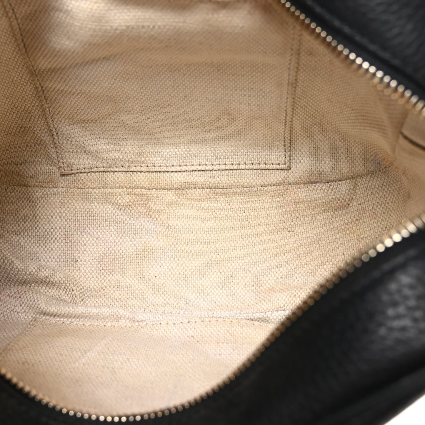Pebbled Calfskin Small Soho Disco Bag Black