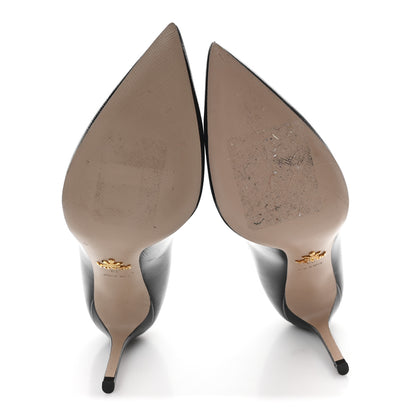 Prada Saffiano Patent Pumps 39 Black 6 of 8