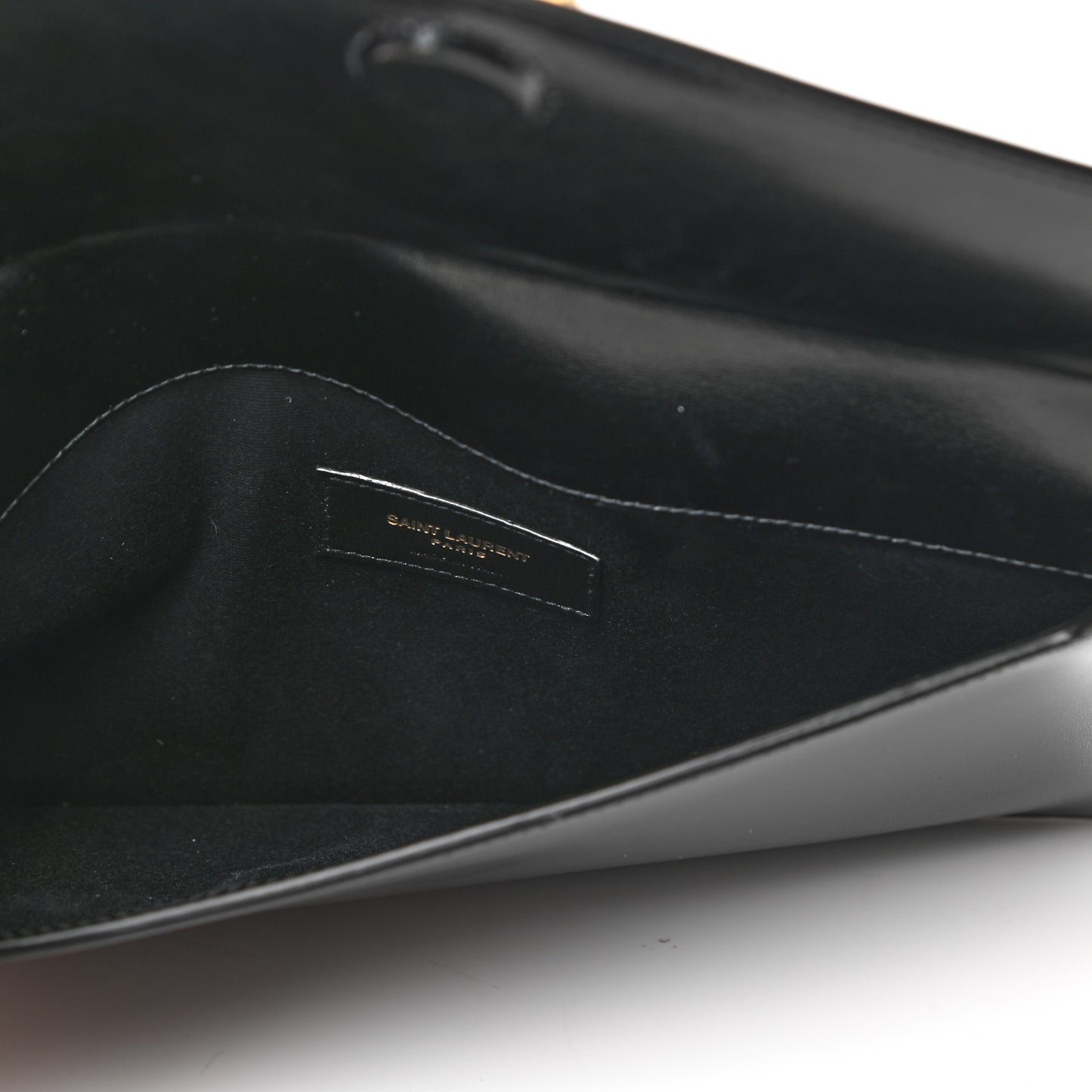Smooth Shiny Calfskin Monogram Uptown Pouch Black