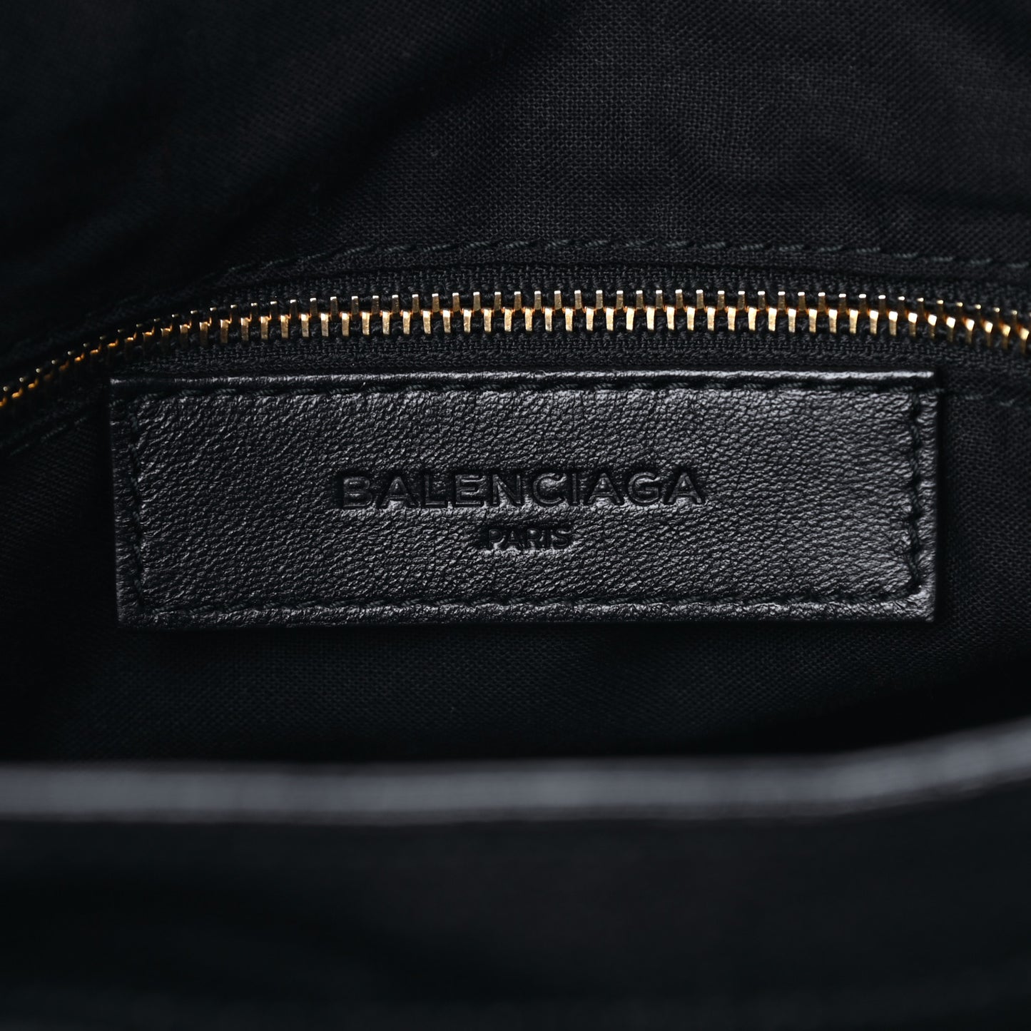 Chevre Gold Metallic Edge Hardware Velo Black
