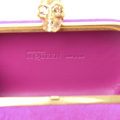Alexander McQueen Calf Hair Skull Box Clutch Bright Pink 5 of 9