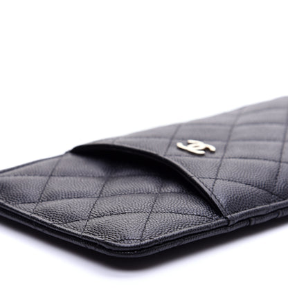 Chanel Caviar Quilted Classic Flat Wallet Pouch Black 6 of 11