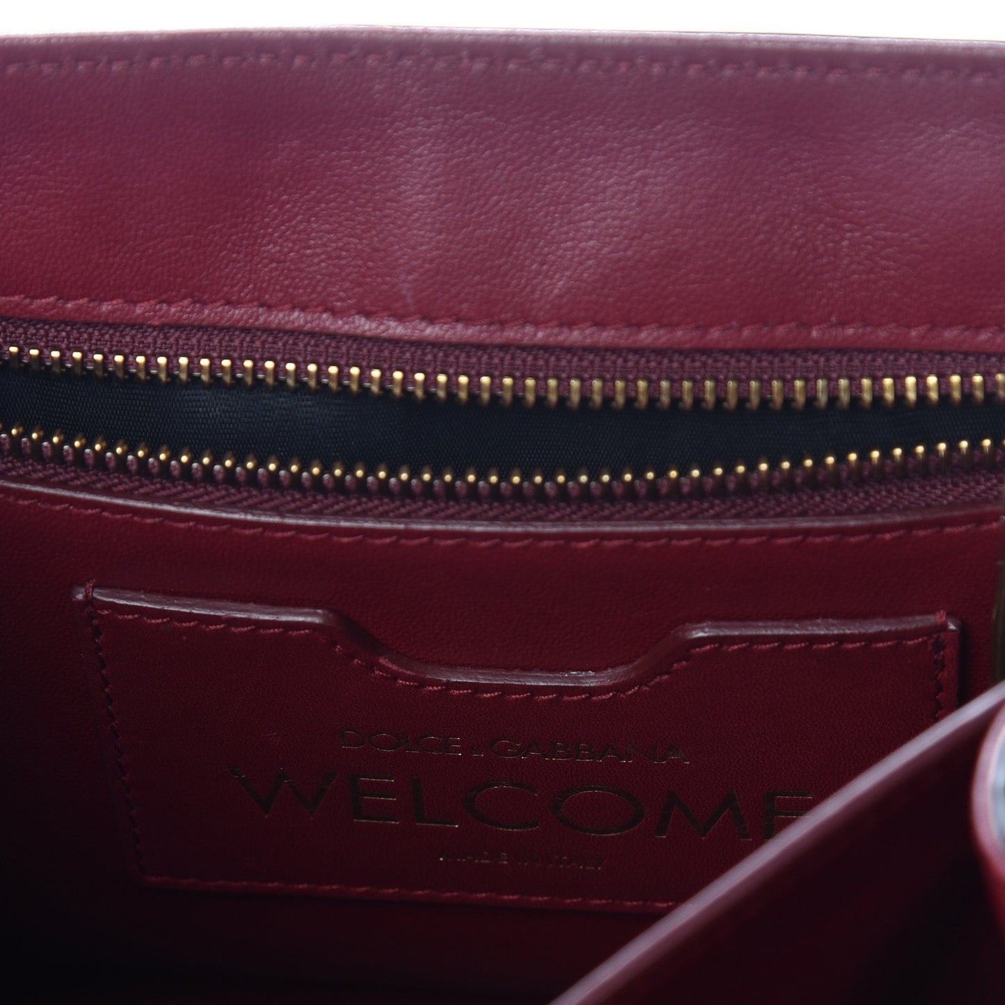 Calfskin Graffiti Printed Welcome Satchel White Black