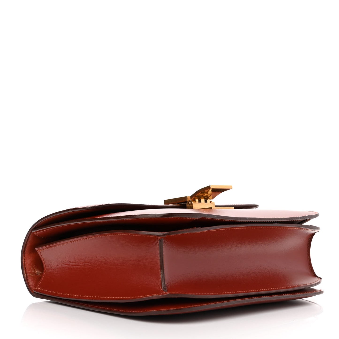 Box Calfskin Medium Classic Box Flap Bag Dark Brick