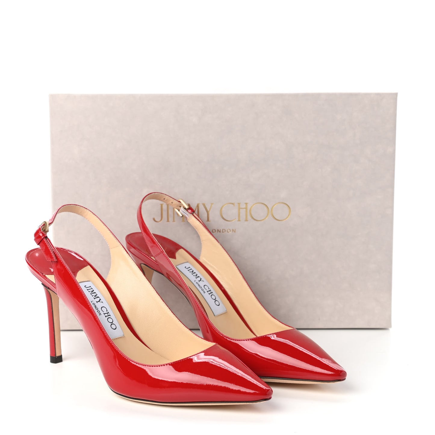 Patent Erin 85 Slingback Pumps 38 Red