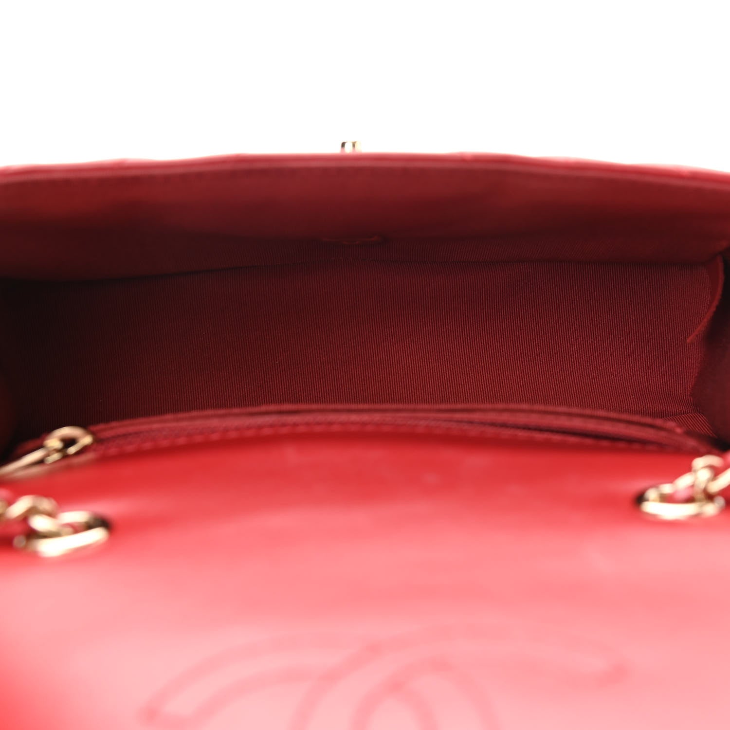 Chanel Calfskin Chevron Quilted Mini Statement Flap Red 5 of 11