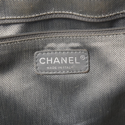 Chanel Lambskin Vertical Quilted Large Mademoiselle Tote Black 5 of 12