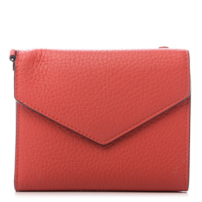 Christian Dior Bullcalf Diorissimo Medium Envelope Wallet True Red Burgundy 1 of 8