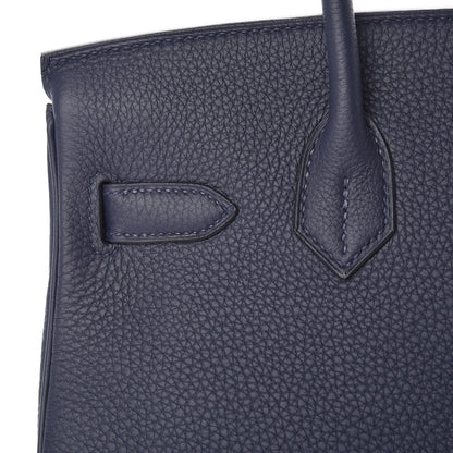 Hermes Togo Swift Officier Birkin 30 Bleu Nuit Vert Cypress 15 of 39