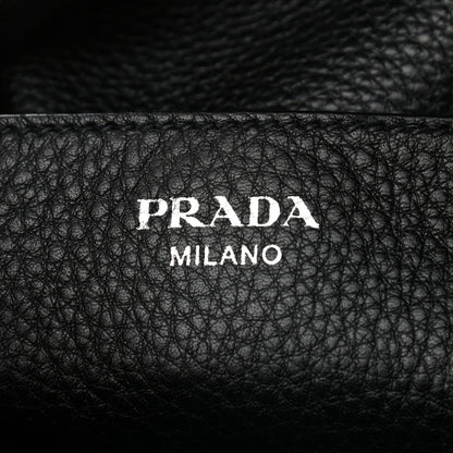 Prada Vitello Daino Medium Pocket Hobo Bag Black 6 of 10