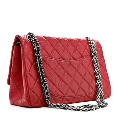 Chanel Aged Calfskin Quilted 2.55 Reissue 226 Flap Red 3 of 14