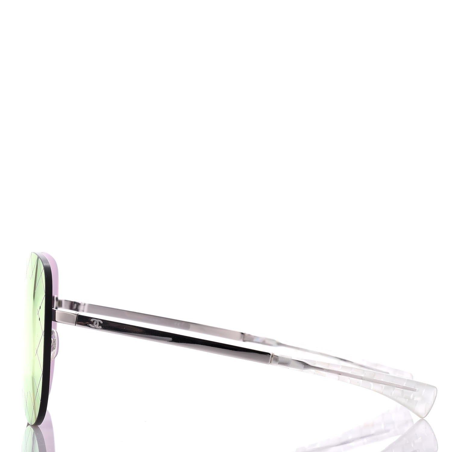 Chanel Shield Runway Sunglasses 4215 Silver Red 2 of 7