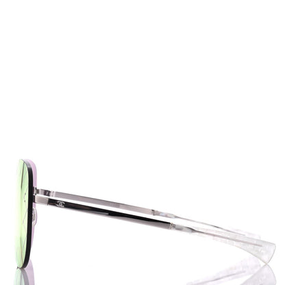 Chanel Shield Runway Sunglasses 4215 Silver Red 2 of 7