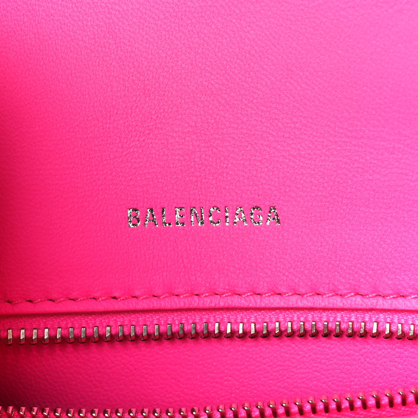 Shiny Box Calfskin Small Hourglass Top Handle Bag Hot Pink
