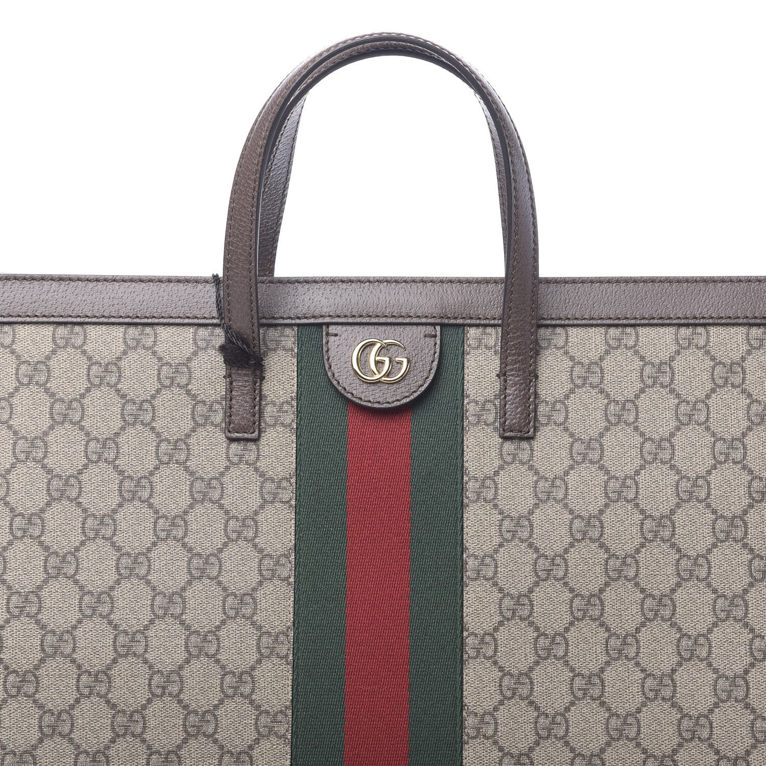 Gucci GG Supreme Monogram Web Ophidia Vertical Tote Brown 7 of 9