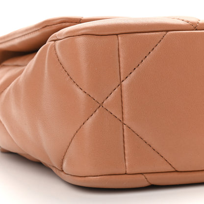 Chanel Lambskin Quilted Medium Chanel 19 Flap Light Brown 8 of 9