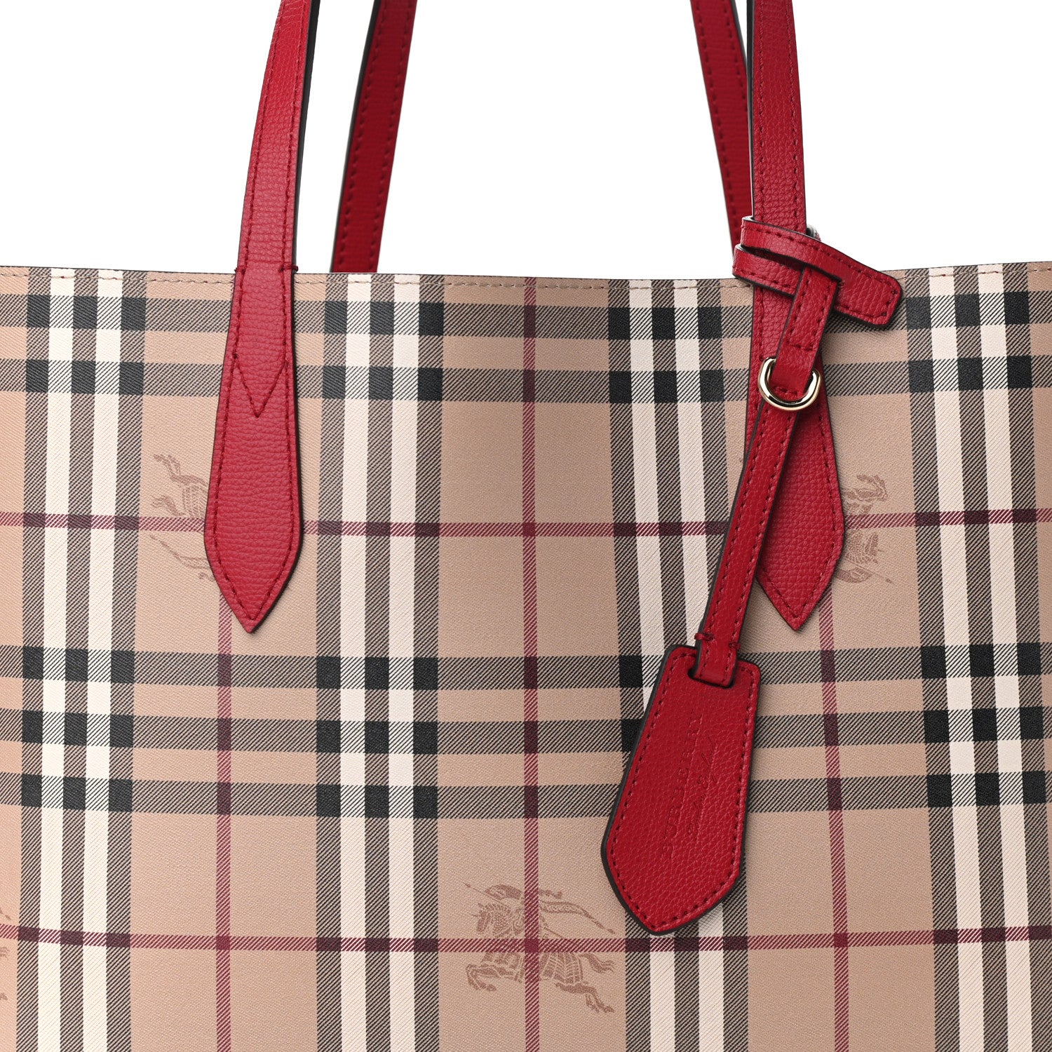 Burberry Haymarket Check Medium Reversible Tote Red 13 of 18