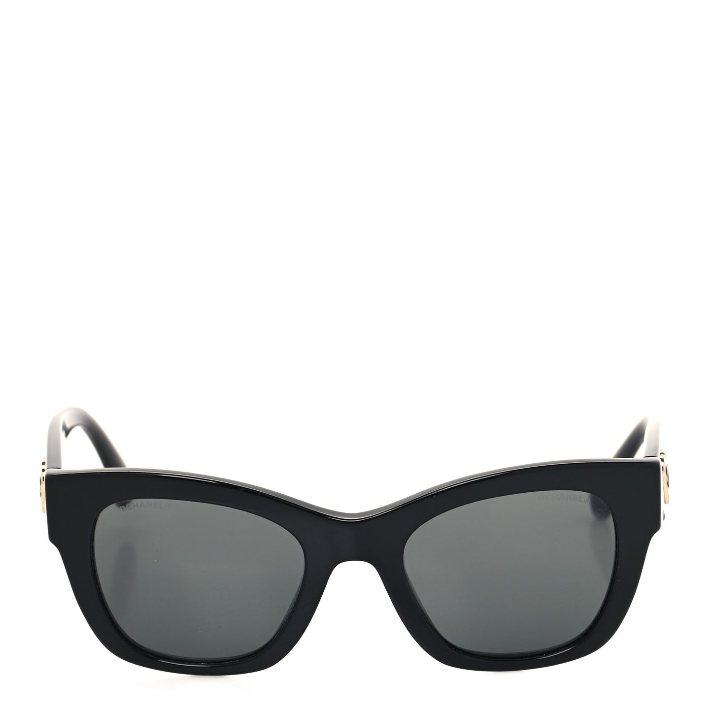 Acetate Square CC Heart Sunglasses 5478 Black