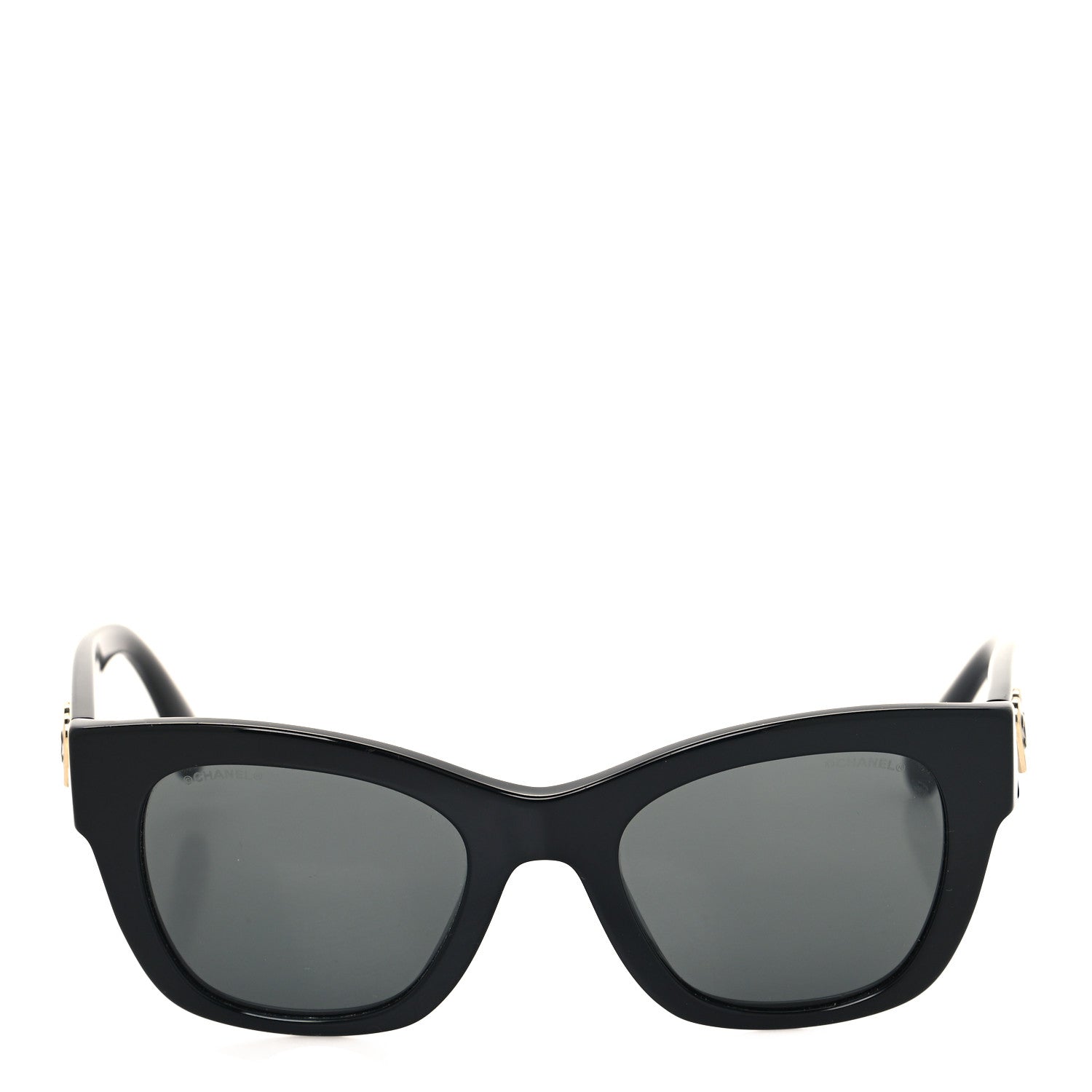 Chanel Acetate Square CC Heart Sunglasses 5478 Black 2 of 9