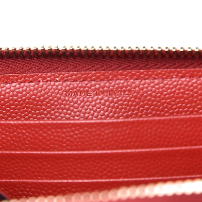 Saint Laurent Grain De Poudre Monogram Smartphone Zip Around Wristlet Wallet Red 7 of 10