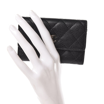 Chanel Caviar Quilted Flap Card Holder Black 2 of 10