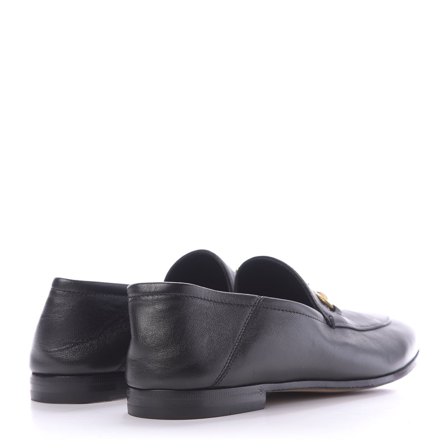 Gucci Lambskin Womens Brixton Horsebit Loafers 37 Black 4 of 11