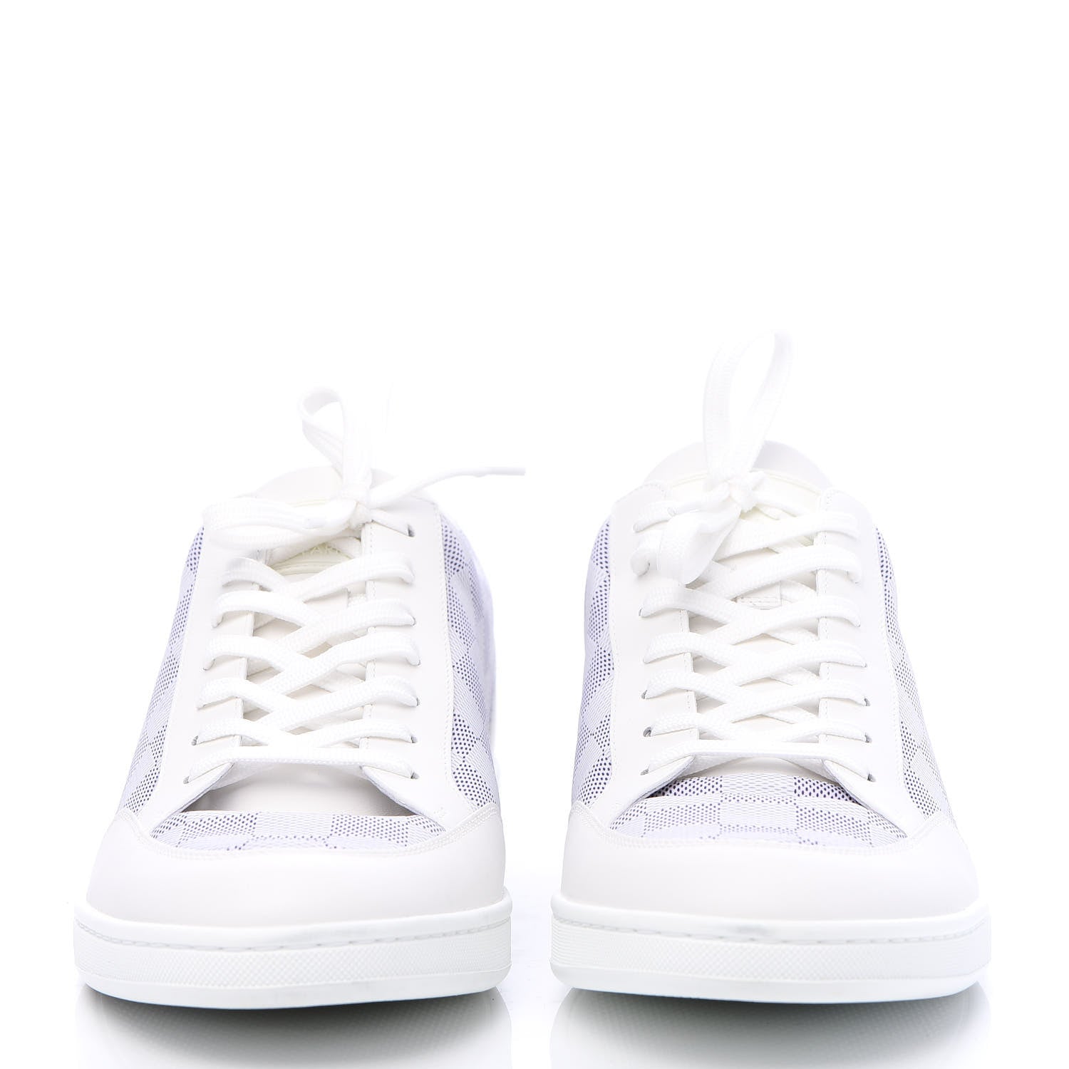 Louis Vuitton Calfskin Damier Azur Mens Offshore Sneakers 9.5 White 2 of 9