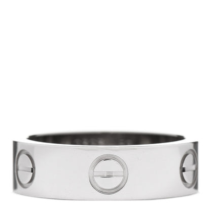 Cartier 18K White Gold 5.5mm LOVE Ring 52 6 1 of 5