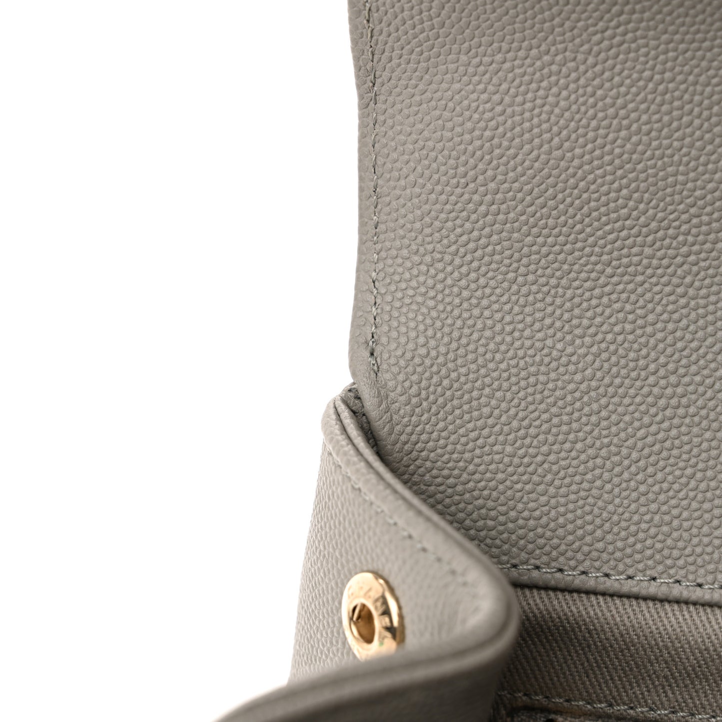 Caviar Quilted Medium Business Affinity Flap Grey