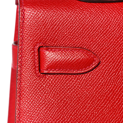 Hermes Epsom Kelly Sellier 35 Rouge Casaque 12 of 35