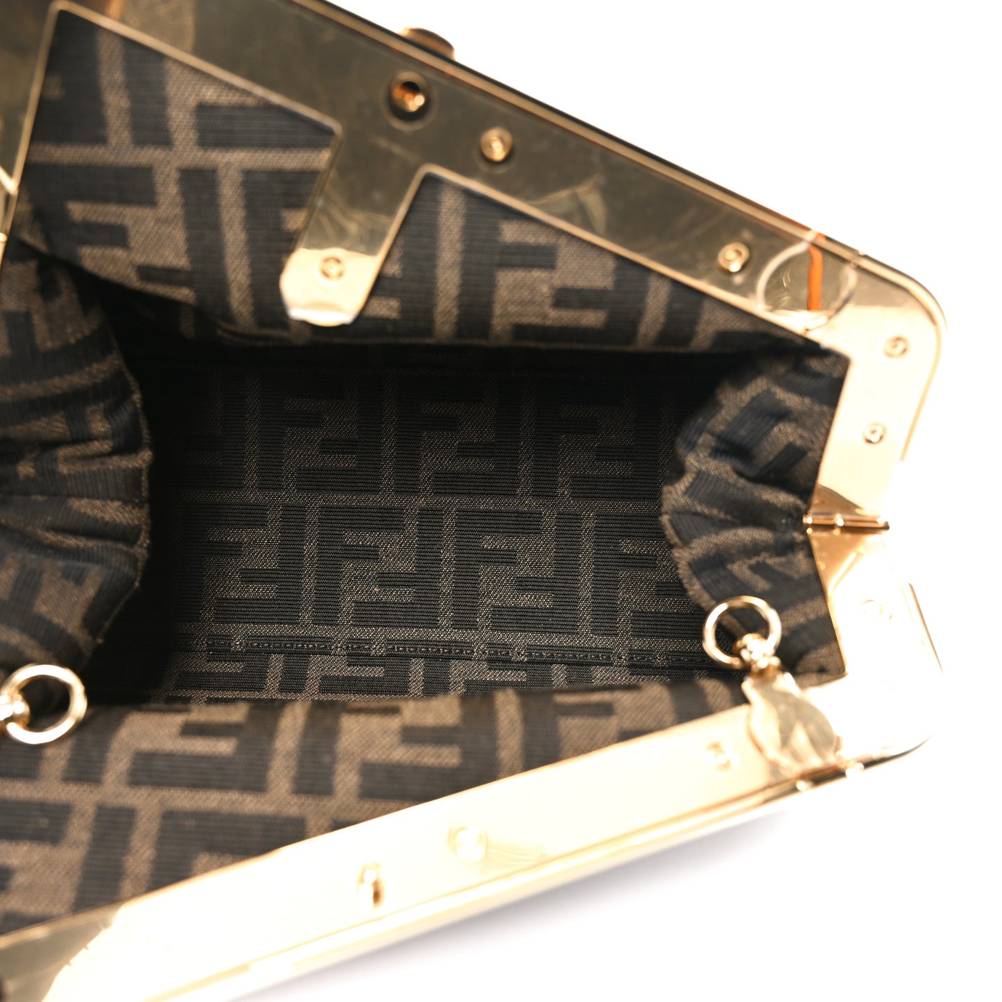 Ostrich Small Fendi First Dark Coffee