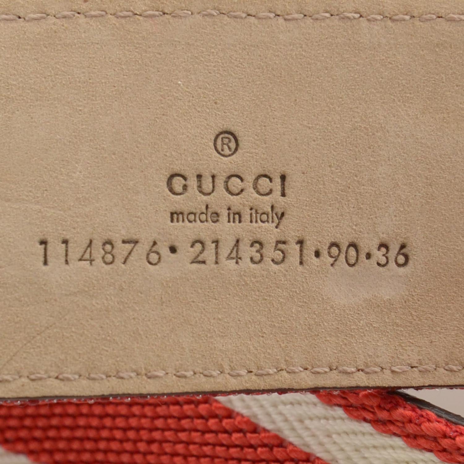 Gucci Leather Canvas Web GG Belt 90 36 5 of 6