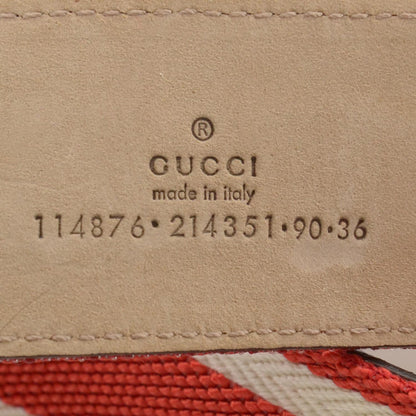 Gucci Leather Canvas Web GG Belt 90 36 5 of 6