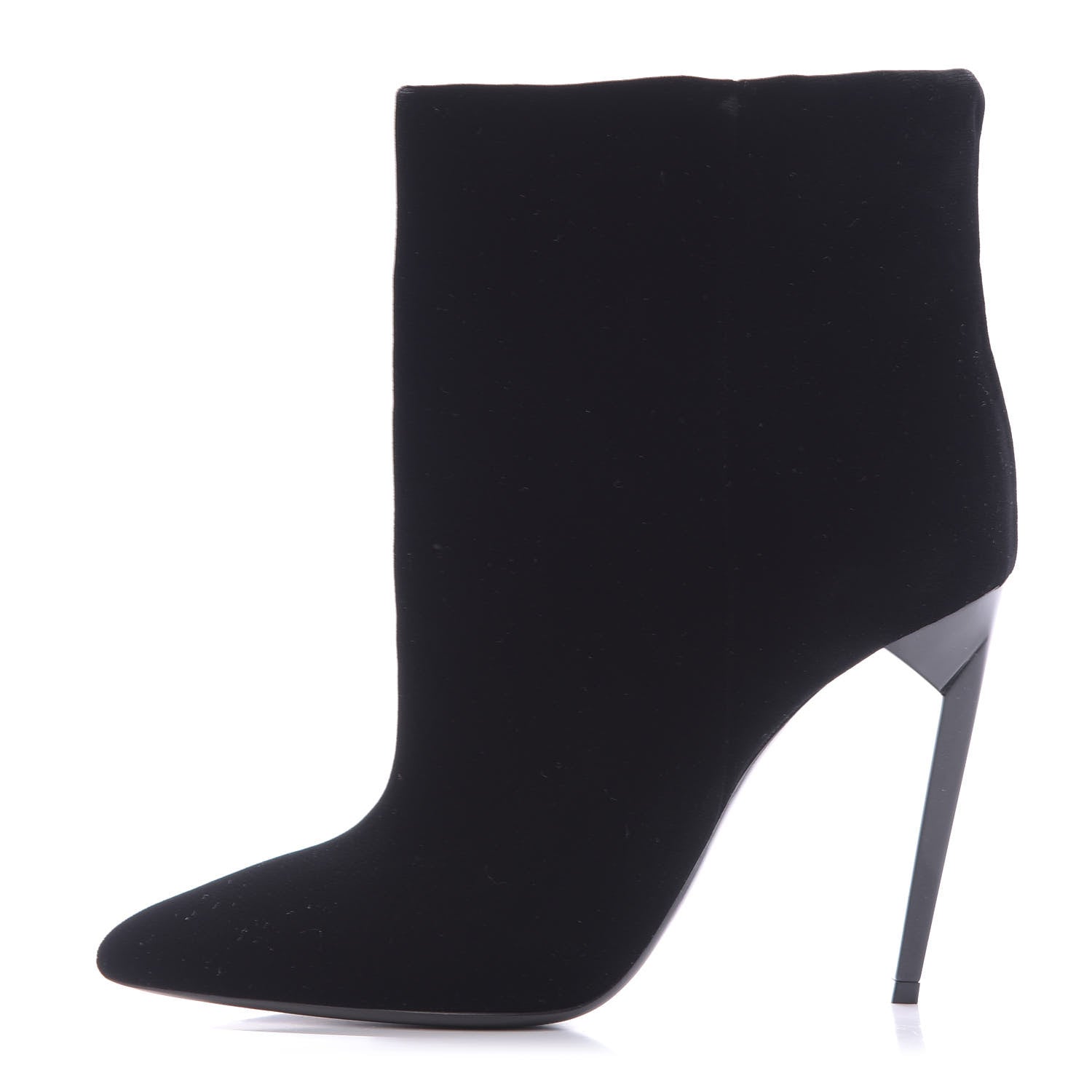 Saint Laurent Velvet Freja 105 Ankle Booties 36.5 Black 1 of 11