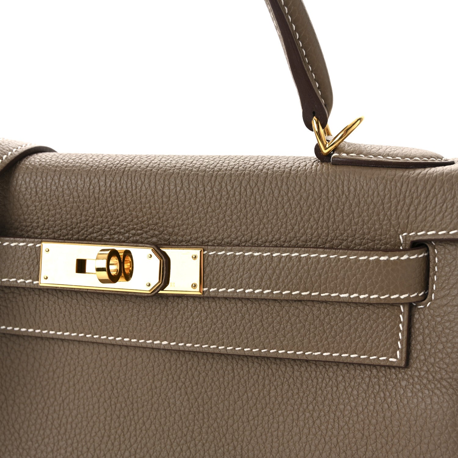 Hermes Togo Kelly Retourne 28 Etoupe 7 of 10