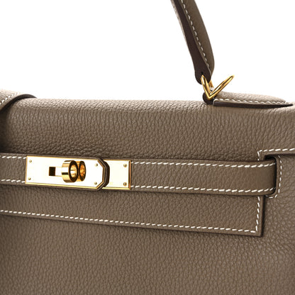 Hermes Togo Kelly Retourne 28 Etoupe 7 of 10