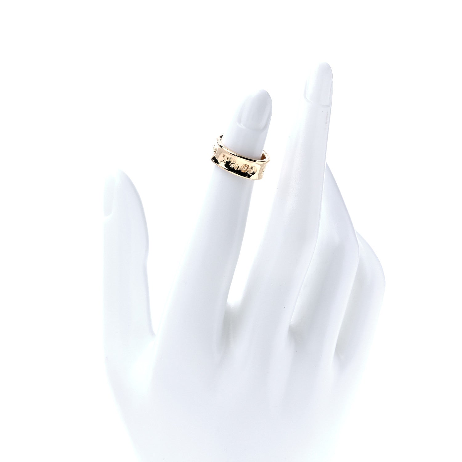 Tiffany 18K Yellow Gold 1837 Band Ring 44 3 2 of 7