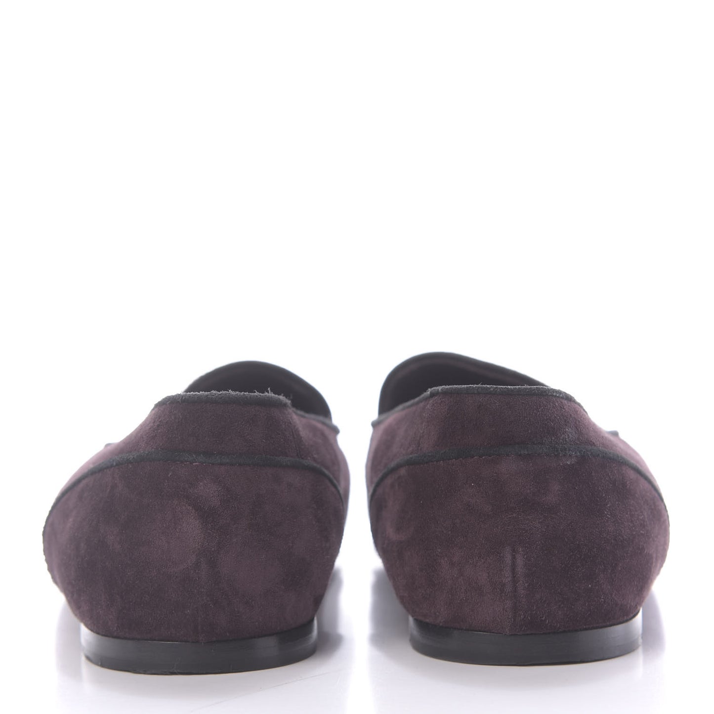 Suede Calfskin Womens Mocassin CC Flats 41.5 Purple