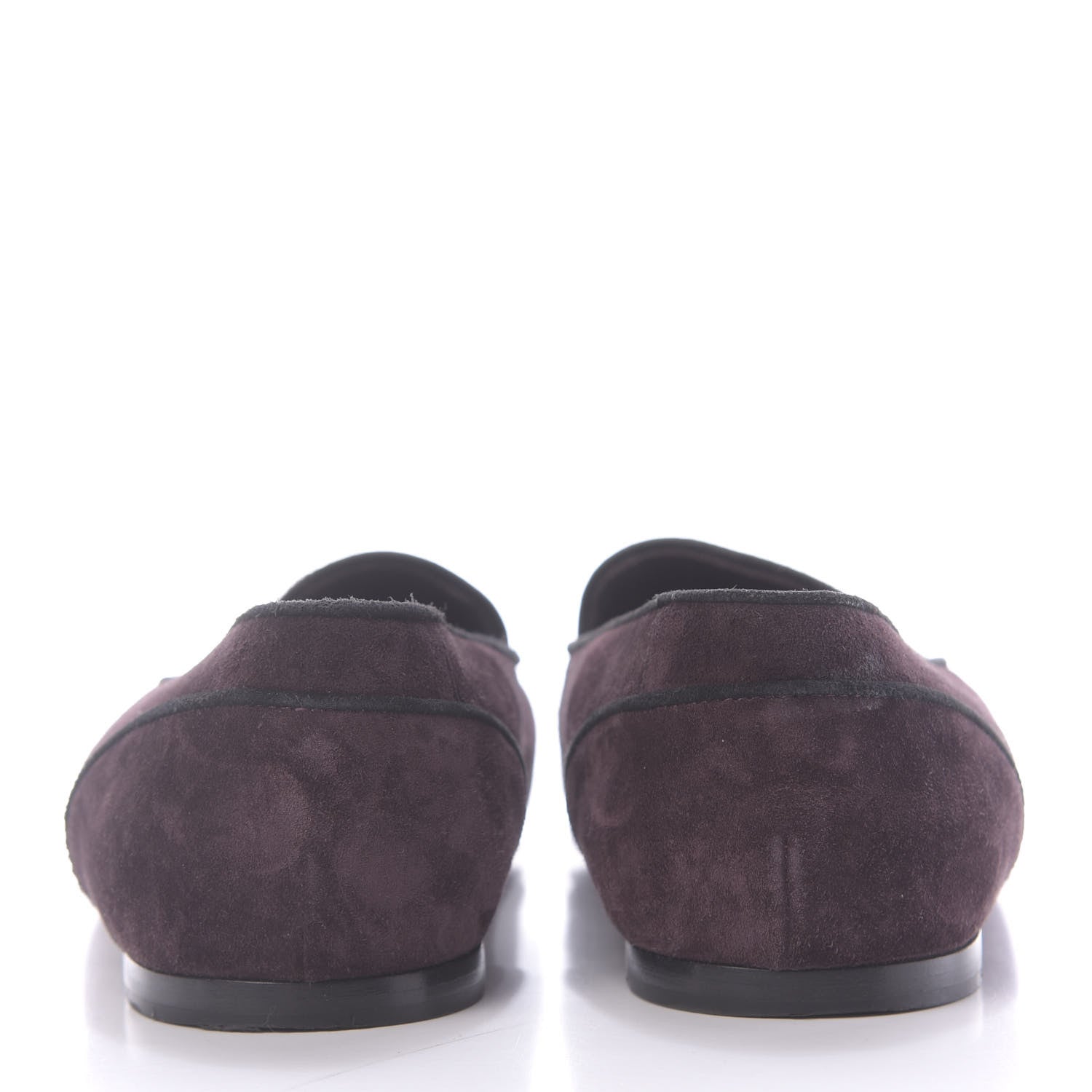 Chanel Suede Calfskin Womens Mocassin CC Flats 41.5 Purple 5 of 12