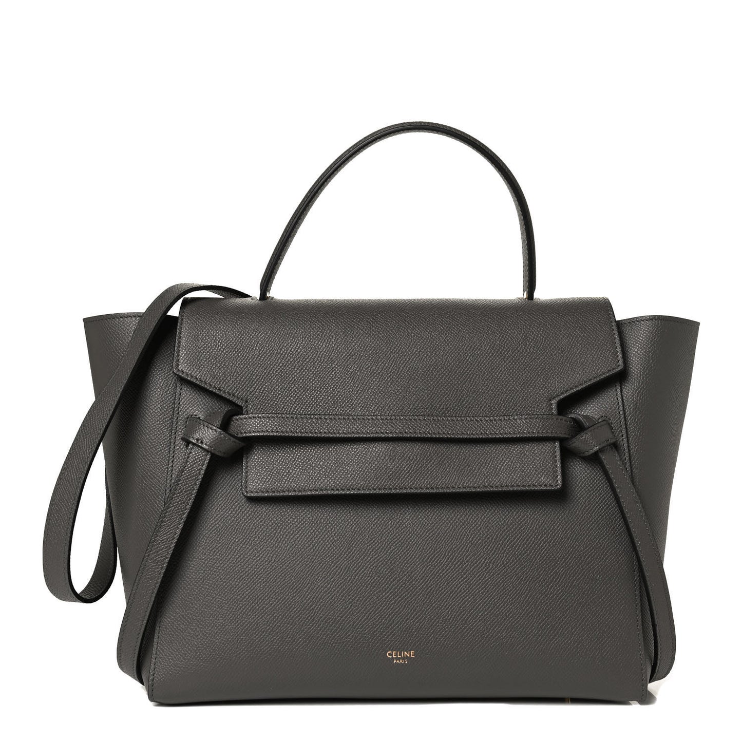 Grained Calfskin Mini Belt Bag Grey
