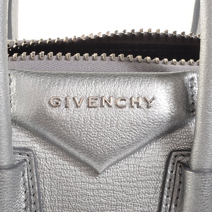 Givenchy Sugar Goatskin Mini Antigona Silver 9 of 12
