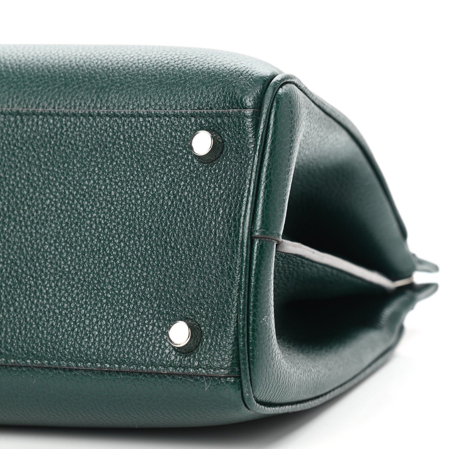 Gucci Grainy Calfskin Small Zumi Top Handle Bag Vintage Green 11 of 14